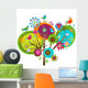 Whimsy Flowers Wall Decal