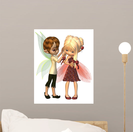 Cute CG Fairy Friends 1 Wall Decal