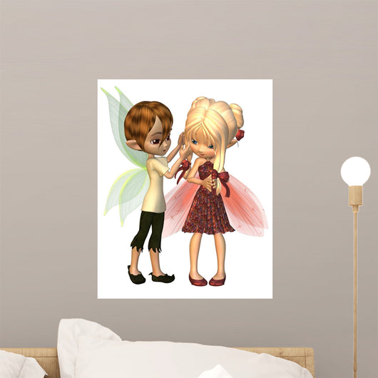 Cute CG Fairy Friends 1 Wall Decal