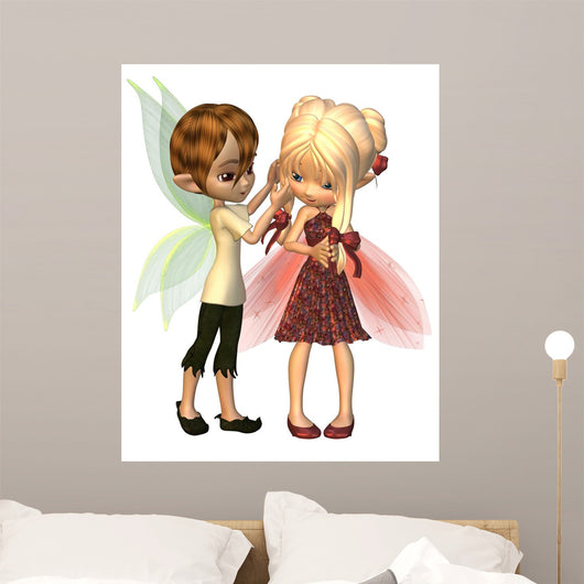 Cute CG Fairy Friends 1 Wall Decal