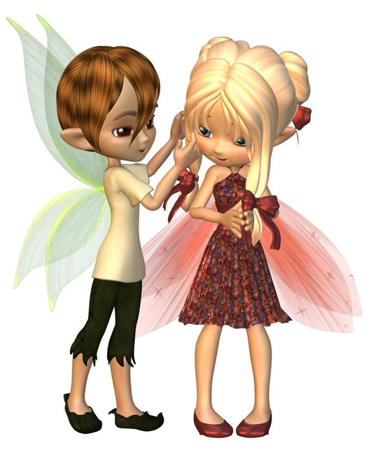 Cute CG Fairy Friends 1 Wall Decal