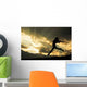 Jumping Girl Sunset Wall Decal