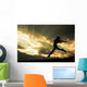 Jumping Girl Sunset Wall Decal