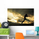 Jumping Girl Sunset Wall Decal