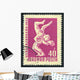 Wrestling Postage Stamp Wall Decal