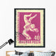 Wrestling Postage Stamp Wall Decal