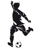 Football Soccer Player Silhouette Wall Decal