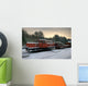 Snow-Covered Train Wall Decal