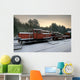 Snow-Covered Train Wall Decal