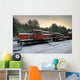 Snow-Covered Train Wall Decal