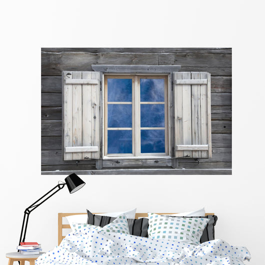 Wood Board Window Wall Decal