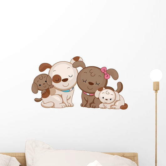 Dog Family Wall Decal
