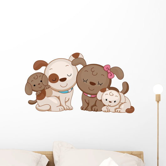 Dog Family Wall Decal