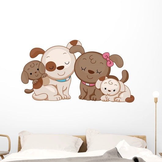 Dog Family Wall Decal