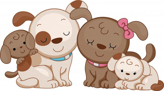 Dog Family Wall Decal