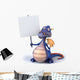 CG Dragon with Blank Sign Wall Decal