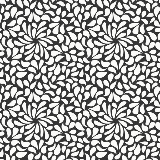 Seamless White Floral Pattern Wall Decal