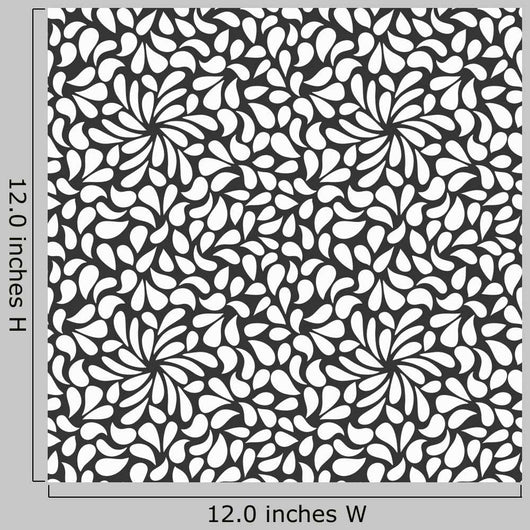 Seamless White Floral Pattern Wall Decal