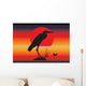 Vector Heron Silhouette Wall Decal