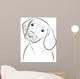 Beagle Puppy Front White Wall Decal