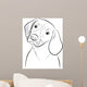 Beagle Puppy Front White Wall Decal