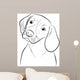 Beagle Puppy Front White Wall Decal
