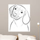 Beagle Puppy Front White Wall Decal