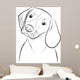 Beagle Puppy Front White Wall Decal