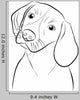 Beagle Puppy Front White Wall Decal