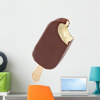 Chocolate Covered Ice Cream Bar Wall Decal shown on a wall