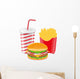 Cheeseburger, Fries, And Drink Wall Decal