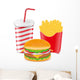 Cheeseburger, Fries, And Drink Wall Decal