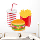 Cheeseburger, Fries, And Drink Wall Decal