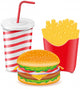 Cheeseburger, Fries, And Drink Wall Decal