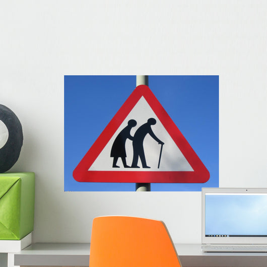 Caution Elderly People Wall Decal
