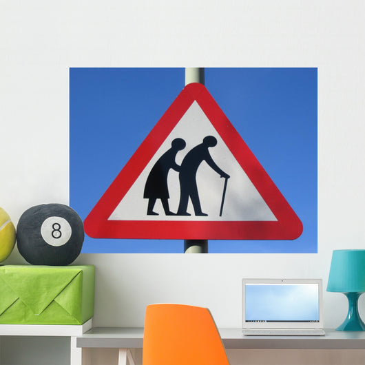 Caution Elderly People Wall Decal