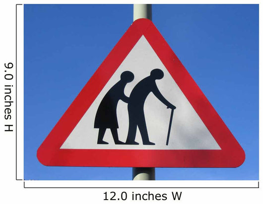 Caution Elderly People Wall Decal