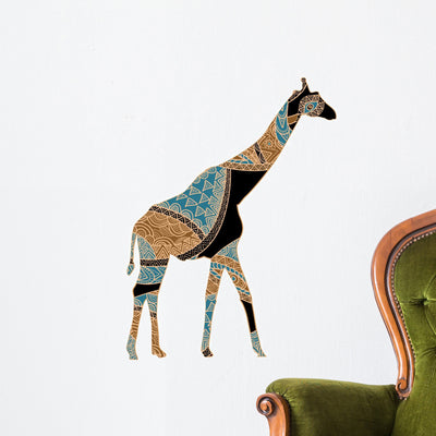 Africa Wall Decal shown on a wall