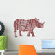 Ethnic Rhino Wall Decal