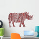 Ethnic Rhino Wall Decal