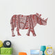 Ethnic Rhino Wall Decal