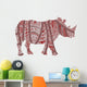 Ethnic Rhino Wall Decal