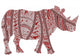 Ethnic Rhino Wall Decal