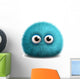 Furry Blue Monster Wall Decal