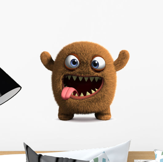 Happy Cartoon Monster Wall Decal