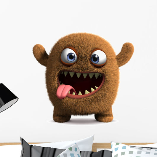 Happy Cartoon Monster Wall Decal