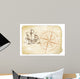 Yellowed Paper With Compass Wall Decal
