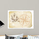 Yellowed Paper With Compass Wall Decal