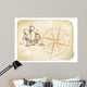 Yellowed Paper With Compass Wall Decal