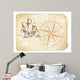 Yellowed Paper With Compass Wall Decal